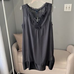 GAP Women’s Dots Dress Ruffle Accent Lightweight Size L